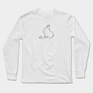Bunny Happy Gift Love Bunnies Heart Funny Cute Friendship Vegan Animals Present Long Sleeve T-Shirt